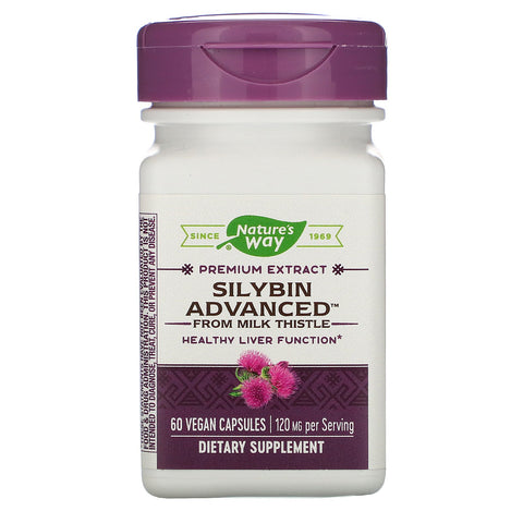 Nature's Way, Silybin Advanced from Milk Thistle, 120 mg, 60 Vegan Capsules