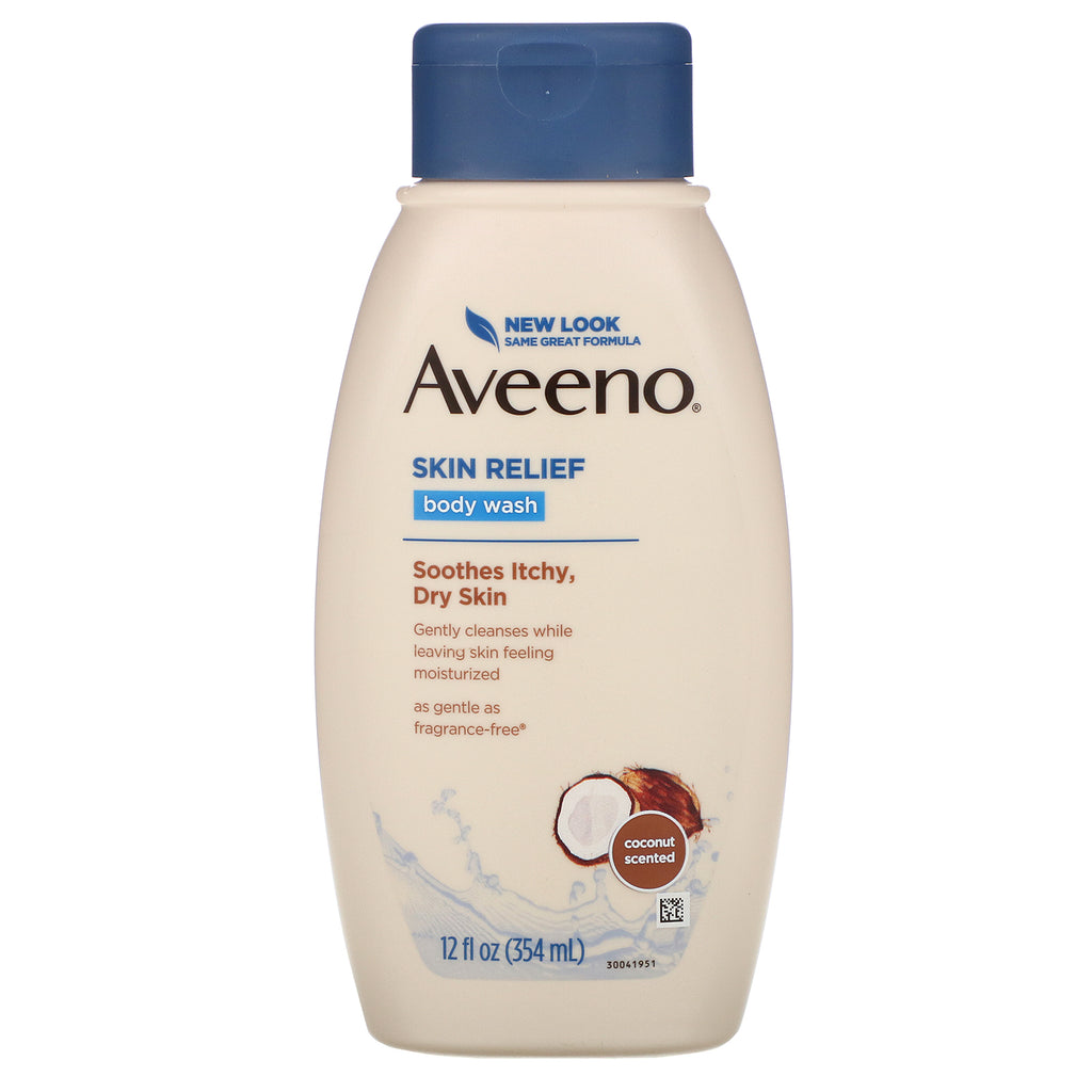 Aveeno, Skin Relief, Gentle Scent Body Wash, Nourishing Coconut, 12 fl oz (354 ml)