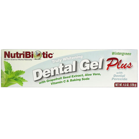 NutriBiotic, Dental Gel Plus, Truly Whitening, Wintergreen, 4.5 oz (128 g)