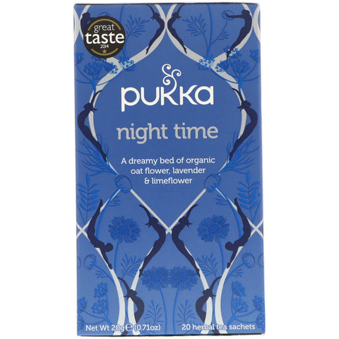 Pukka Herbs, Night Time Tea, Caffeine Free, 20 Herbal Tea Sachets, 0.71 oz (20 g)