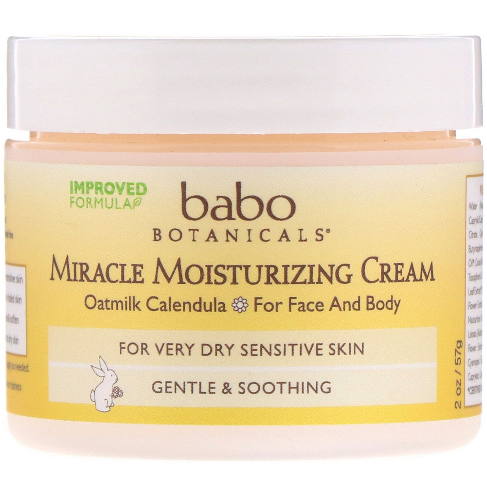 Babo Botanicals, Miracle Moisturizing Cream, 2 oz (57 g)