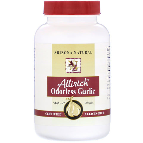 Arizona Natural, Allirich Odorless Garlic, 200 Capsules