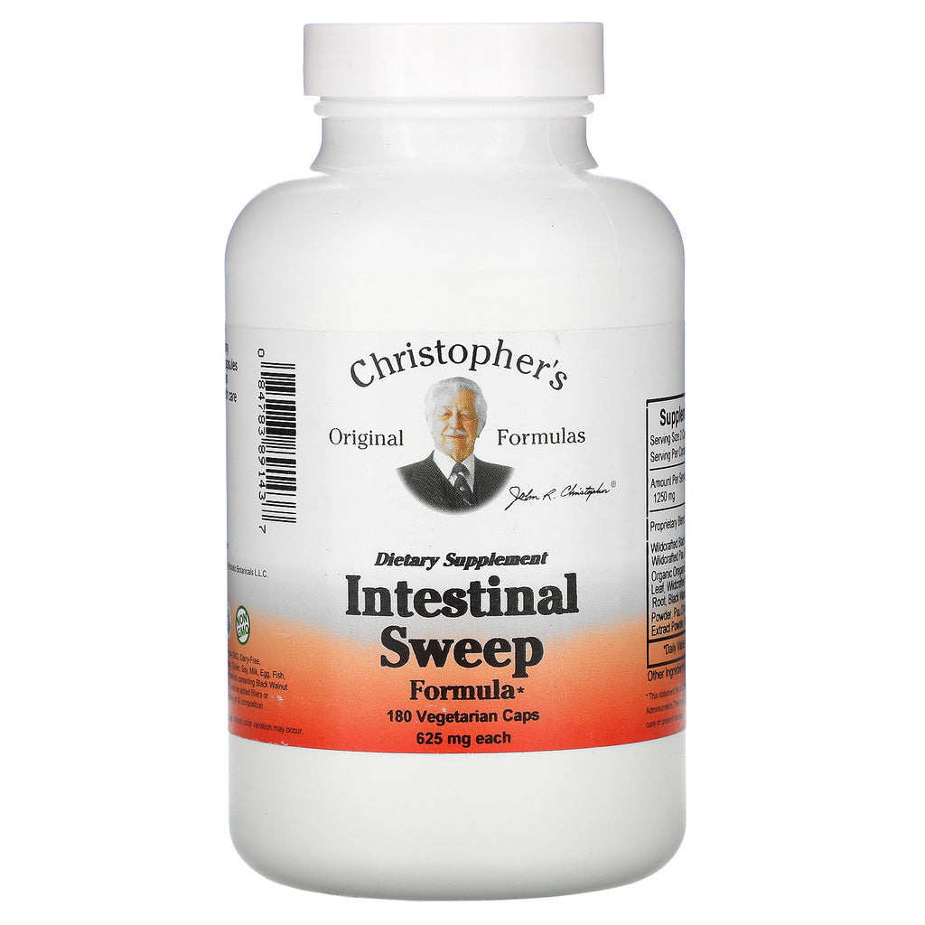 Christopher's Original Formulas, Intestinal Sweep Formula, 625 mg, 180 Vegetarian Caps