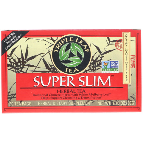 Triple Leaf Tea, Super Slim Herbal Tea, Caffeine-Free, 20 Tea Bags, 1.6 oz (33 g)