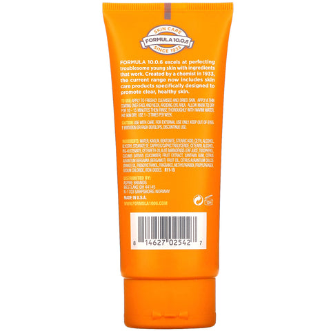 Formula 10.0.6, Deep Down Detox, Ultra-Cleansing Mud Beauty Mask, Orange + Bergamot, 3.4 fl oz (100 ml)