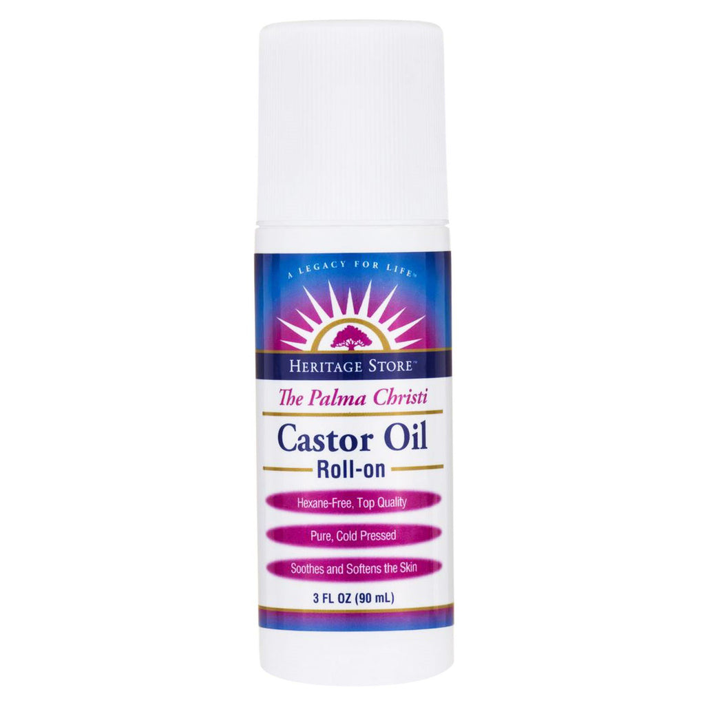 Heritage Store, Castor Oil Roll-On, 3 fl oz (90 ml)