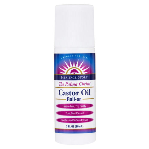 Heritage Store, Castor Oil Roll-On, 3 fl oz (90 ml)