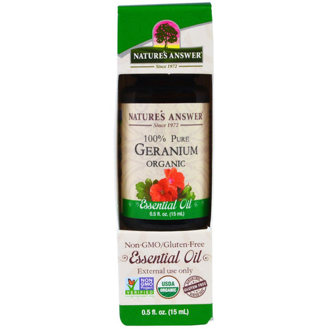 Nature's Answer, Geranium Organic Essential Oil, 0.5 fl oz (15 ml)