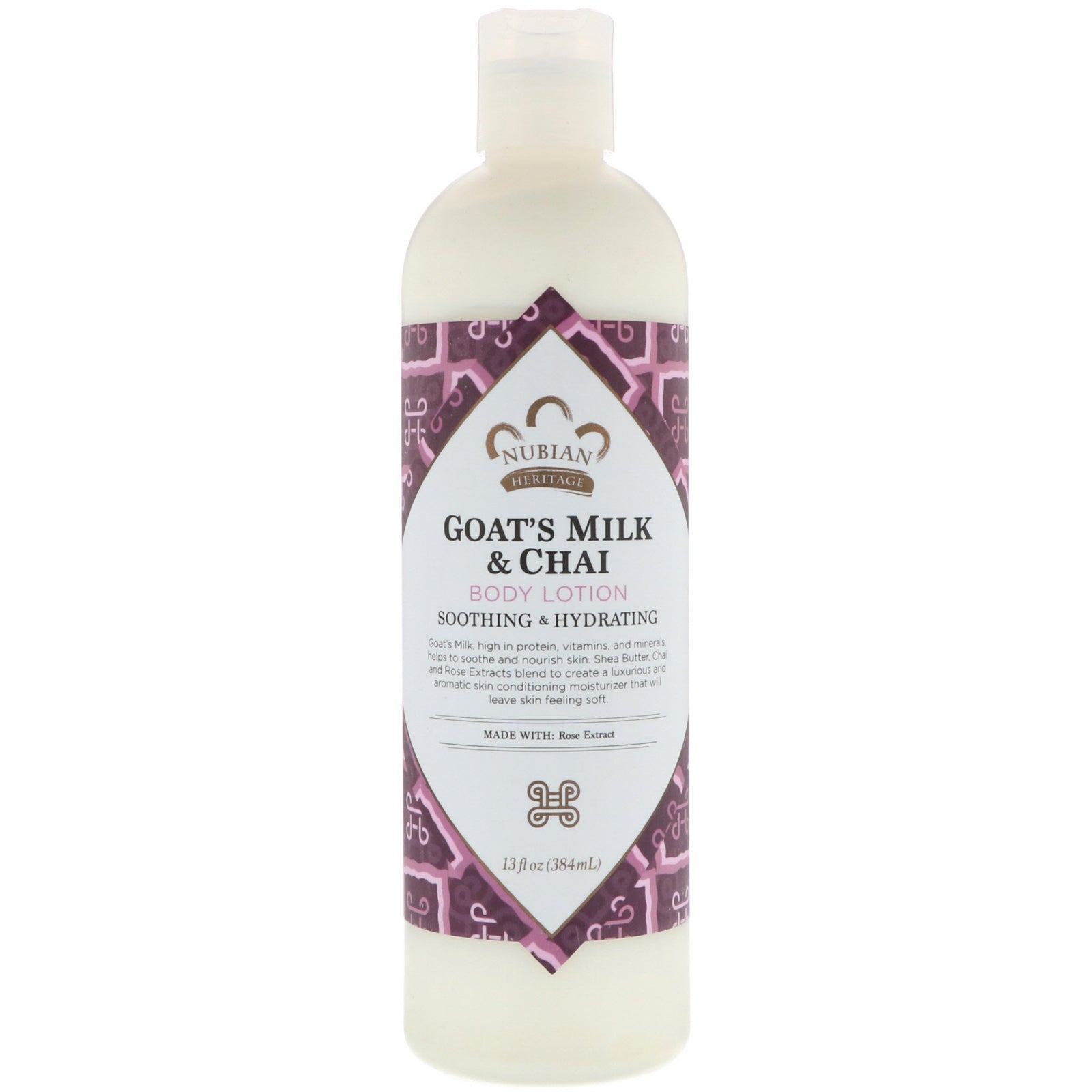 Nubian Heritage, Body Lotion, Goat's Milk & Chai, 13 fl oz (384 ml)