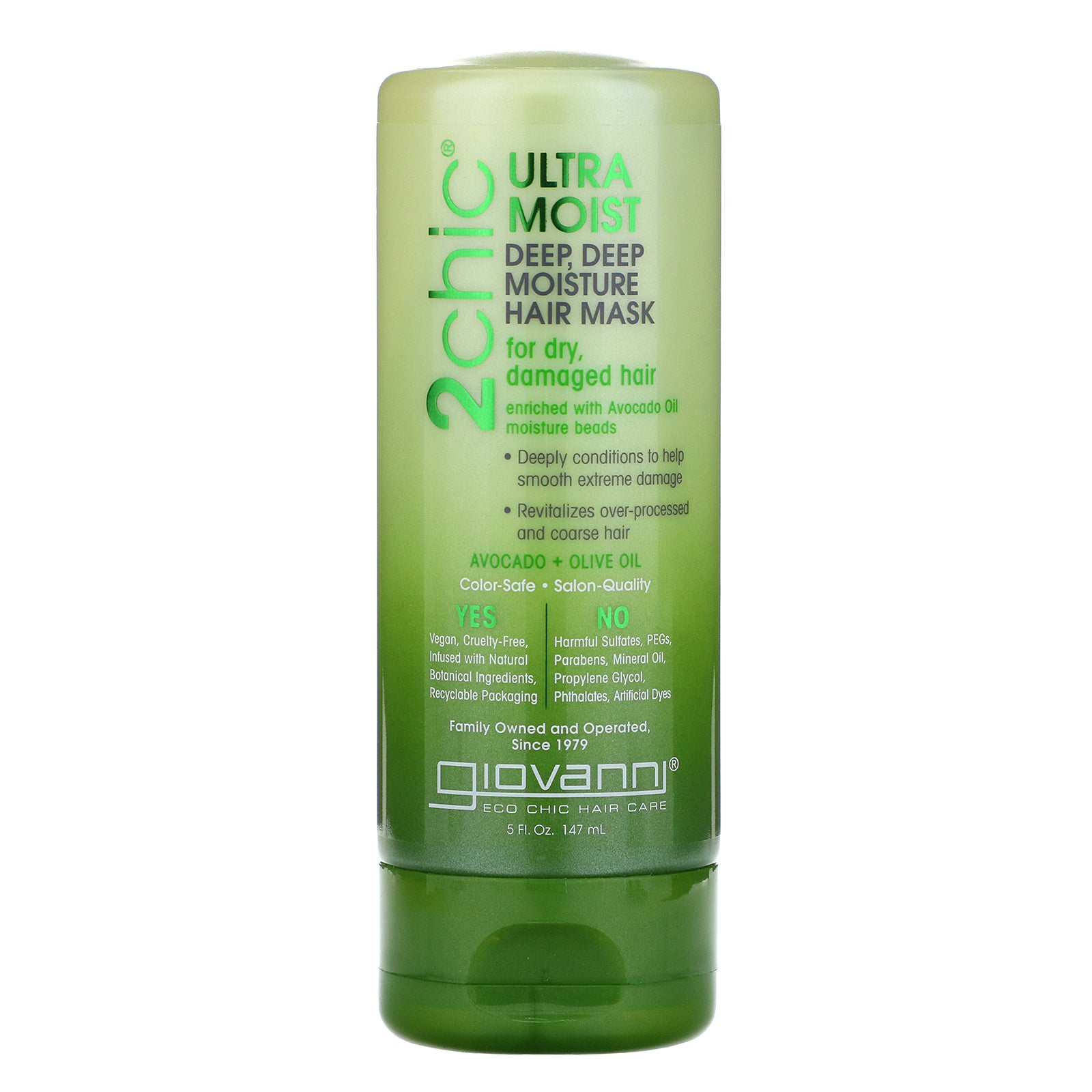 Giovanni, 2chic, Ultra-Moist, Deep Deep Moisture Hair Mask, Avocado & Olive Oil, 5 fl oz (147 ml)