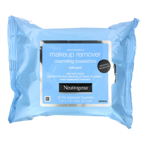 Neutrogena, Makeup Remover Cleansing Towelettes, 2 Packs, 25 Pre-Moistened Towelettes Each