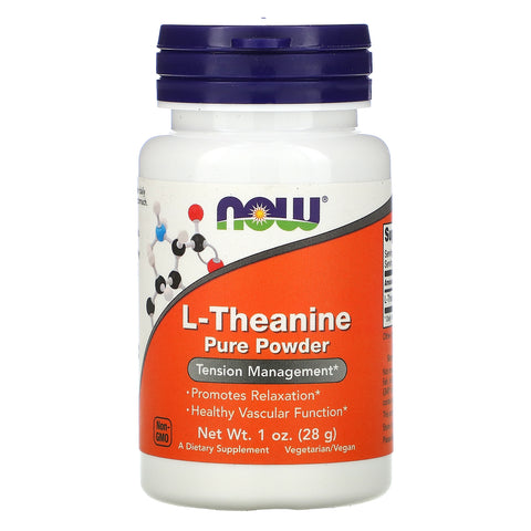 Now Foods, L-Theanine Pure Powder, 1 oz (28 g)