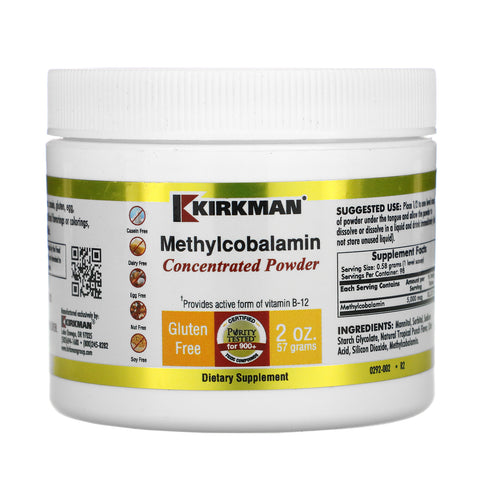 Kirkman Labs, Methylcobalamin Concentrated Powder, 2 oz (57 g)