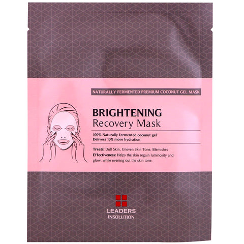 Leaders, Coconut Gel Brightening Recovery Beauty Mask, 1 Sheet, 30 ml