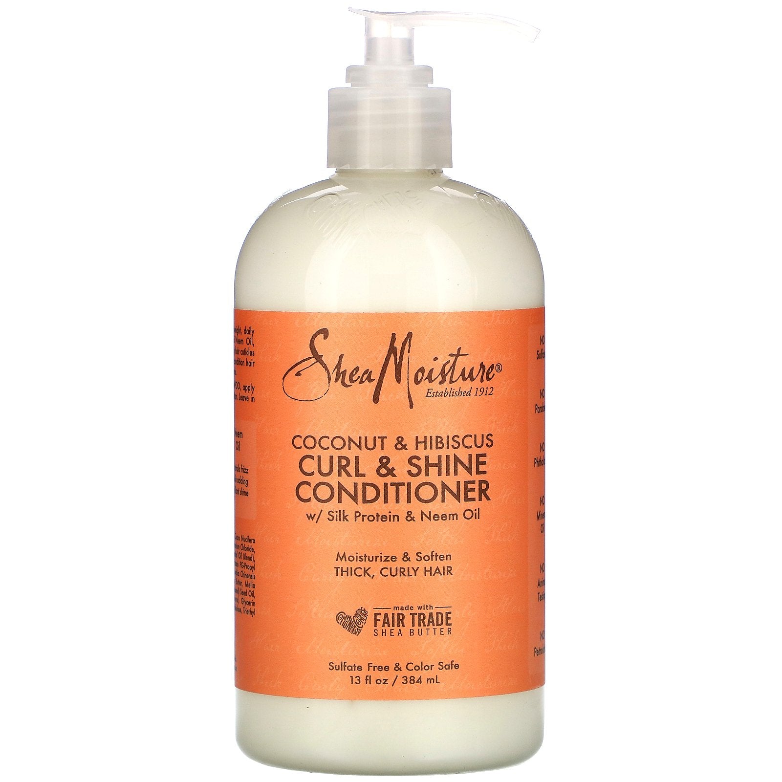 SheaMoisture, Curl & Shine Conditioner, Coconut & Hibiscus, 13 fl oz (384 ml)