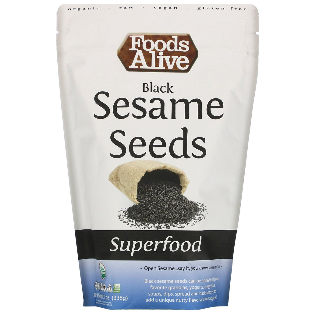 Foods Alive, Superfood, Black Sesame Seeds, 12 oz (338 g)