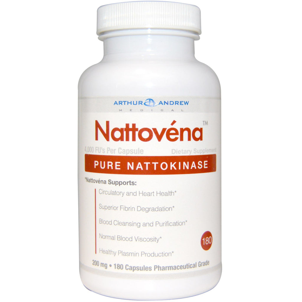 Arthur Andrew Medical, Nattovena, Pure Nattokinase, 200 mg, 180 Capsules