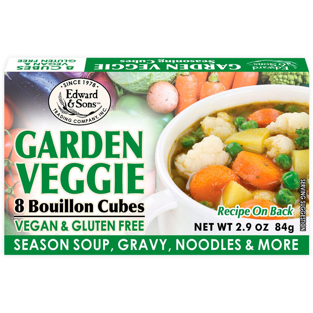 Edward & Sons, Garden Veggie, Bouillon Cubes, 8 Cubes