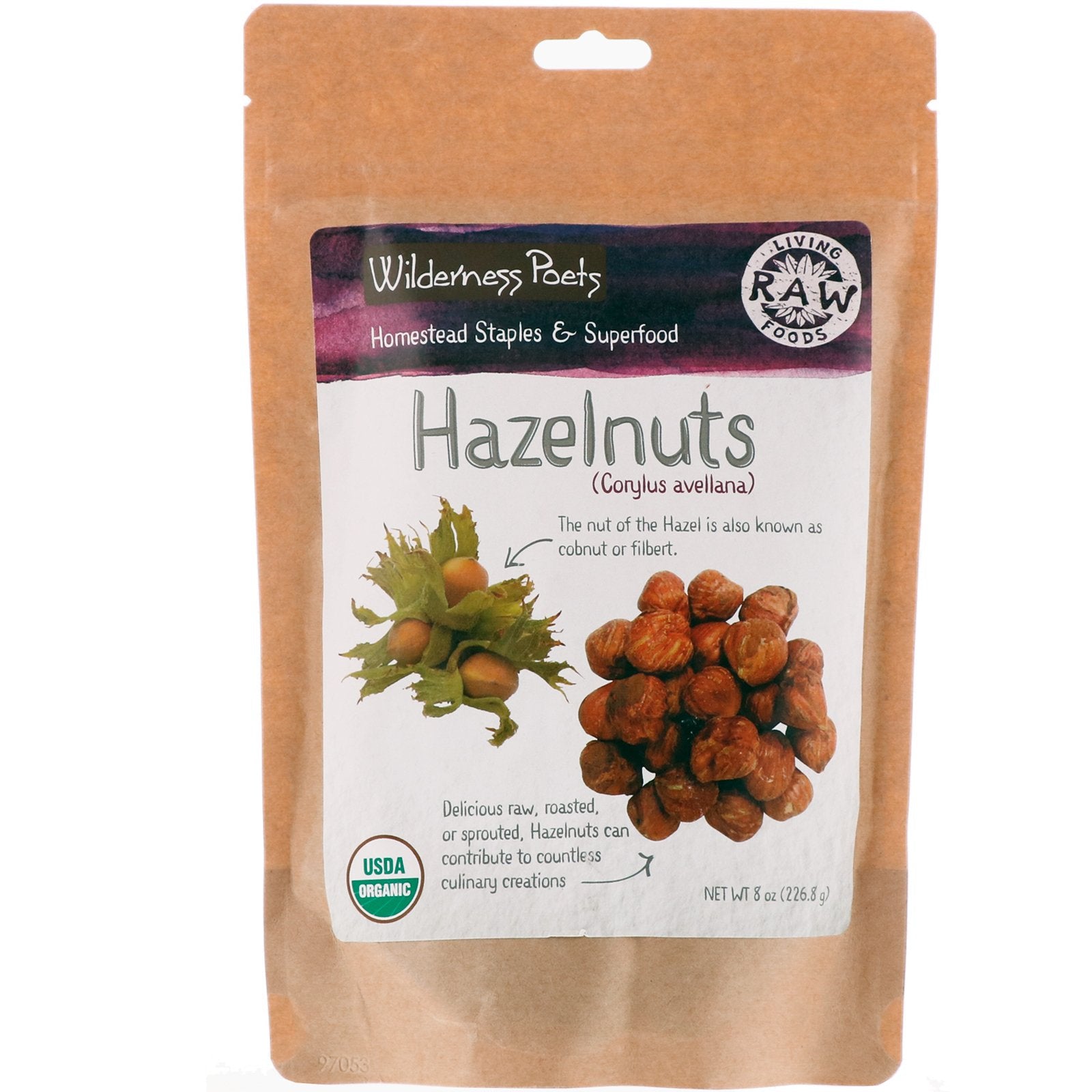 Wilderness Poets, Hazelnuts, 8 oz (226.8 g)