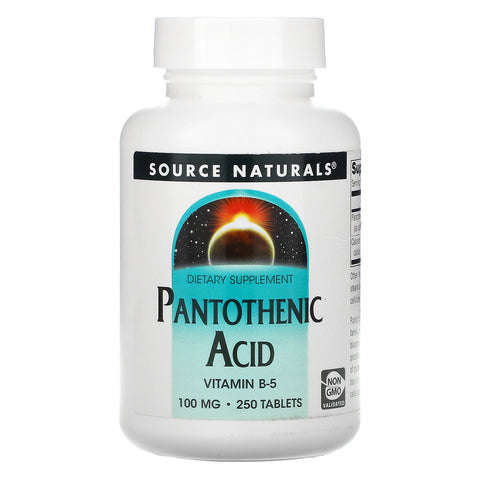 Source Naturals, Pantothenic Acid, 100 mg, 250 Tablets