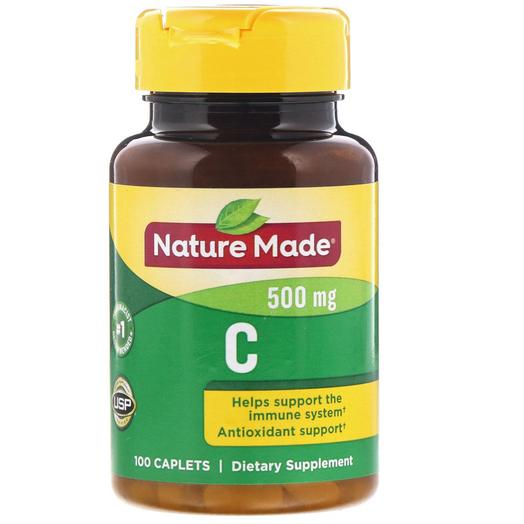 Nature Made, Vitamin C, 500 mg, 100 Caplets
