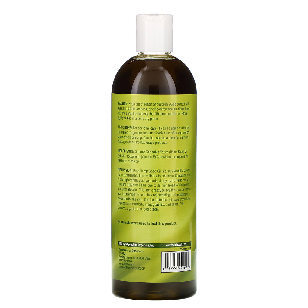 Life-flo, Pure Hemp Seed Oil, 16 fl oz (473 ml)