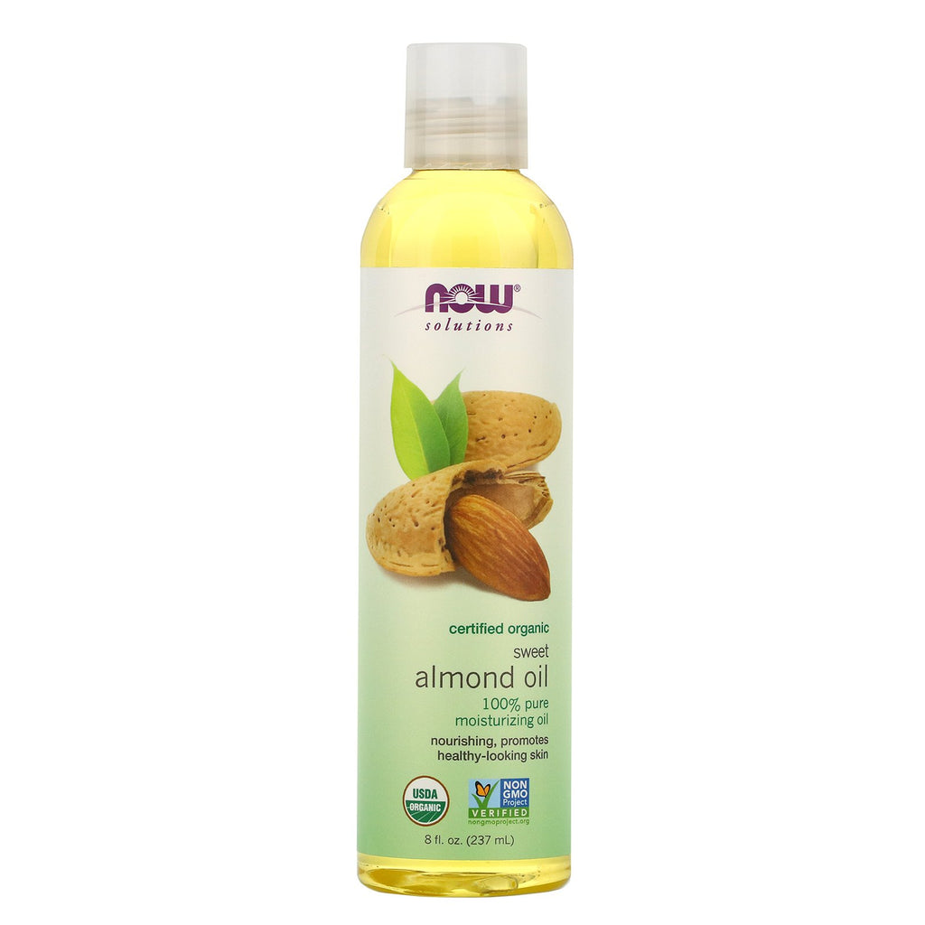 Now Foods, Solutions, Certified Organic Sweet Almond Oil, 8 fl oz (237 ml)