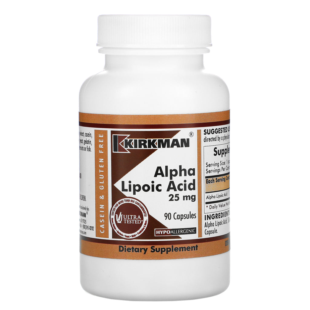 Kirkman Labs, Alpha Lipoic Acid, 25 mg, 90 Capsules