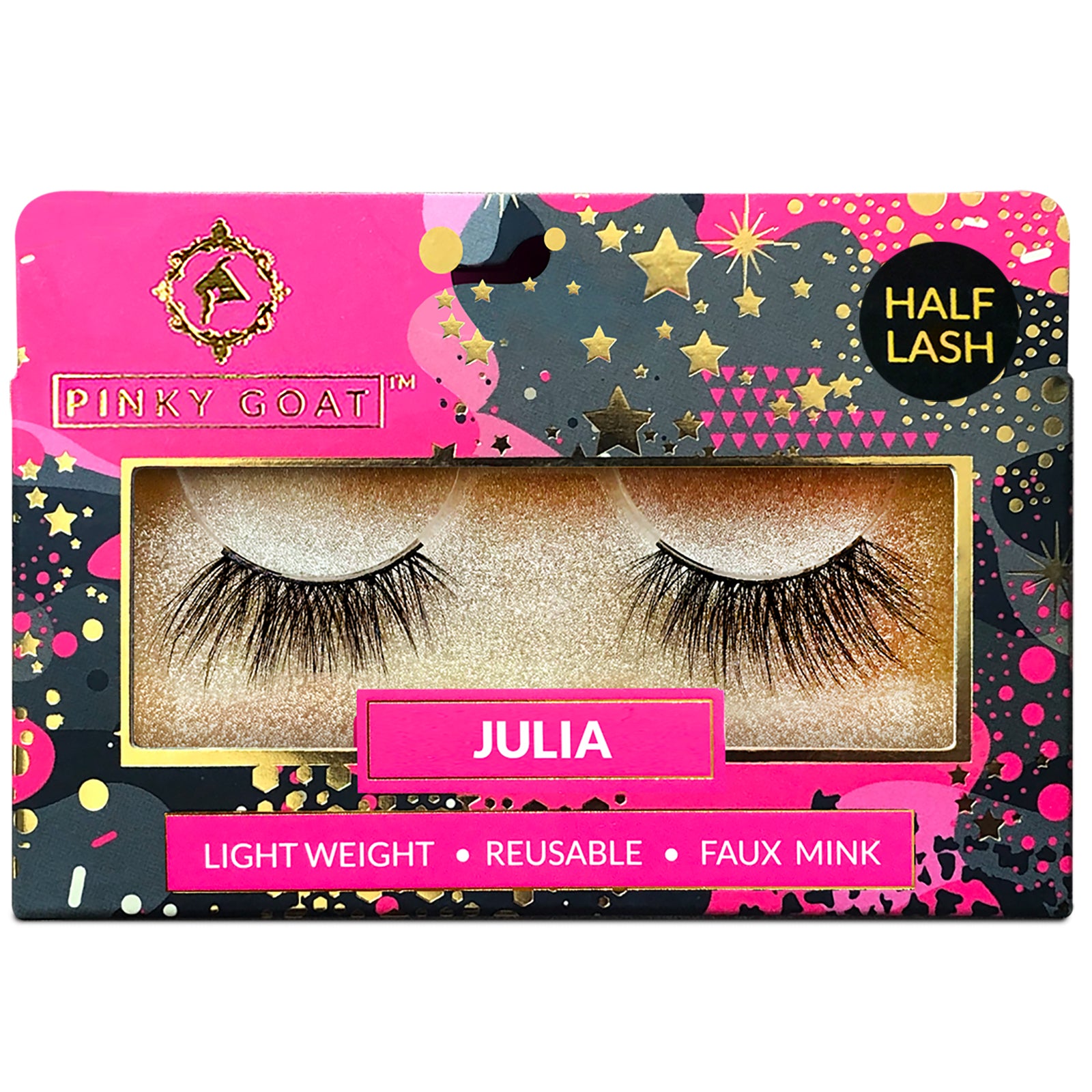 Pinky Goat, Julia, Light Weight False Eyelashes, 1 Pair