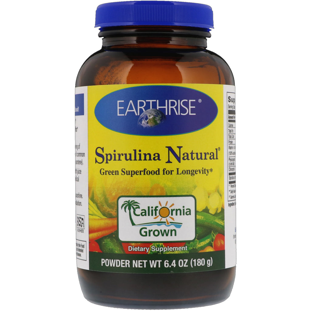 Earthrise, Spirulina Natural Powder, 6.4 oz (180 g)