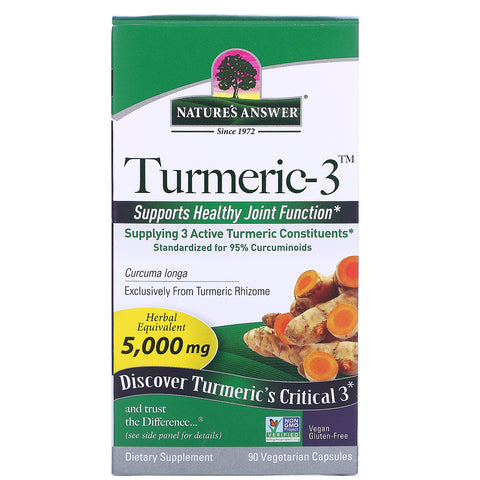 Nature's Answer, Turmeric-3, 5,000 mg, 90 Vegetarian Capsules