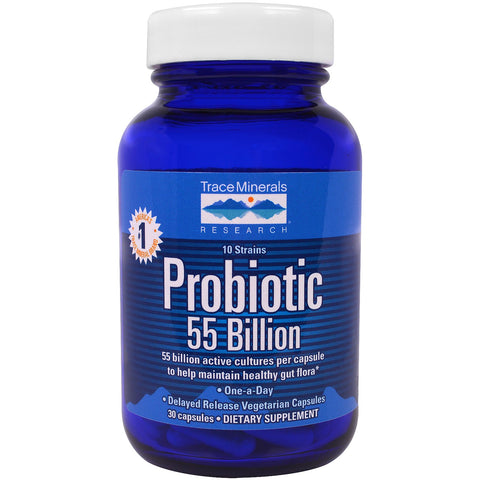 Trace Minerals Research, Probiotic, 55 Billion, 30 Capsules