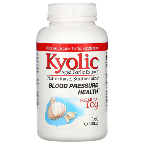 Kyolic, Aged Garlic Extract, Blood Pressure Health, Formula 109, 160 Capsules