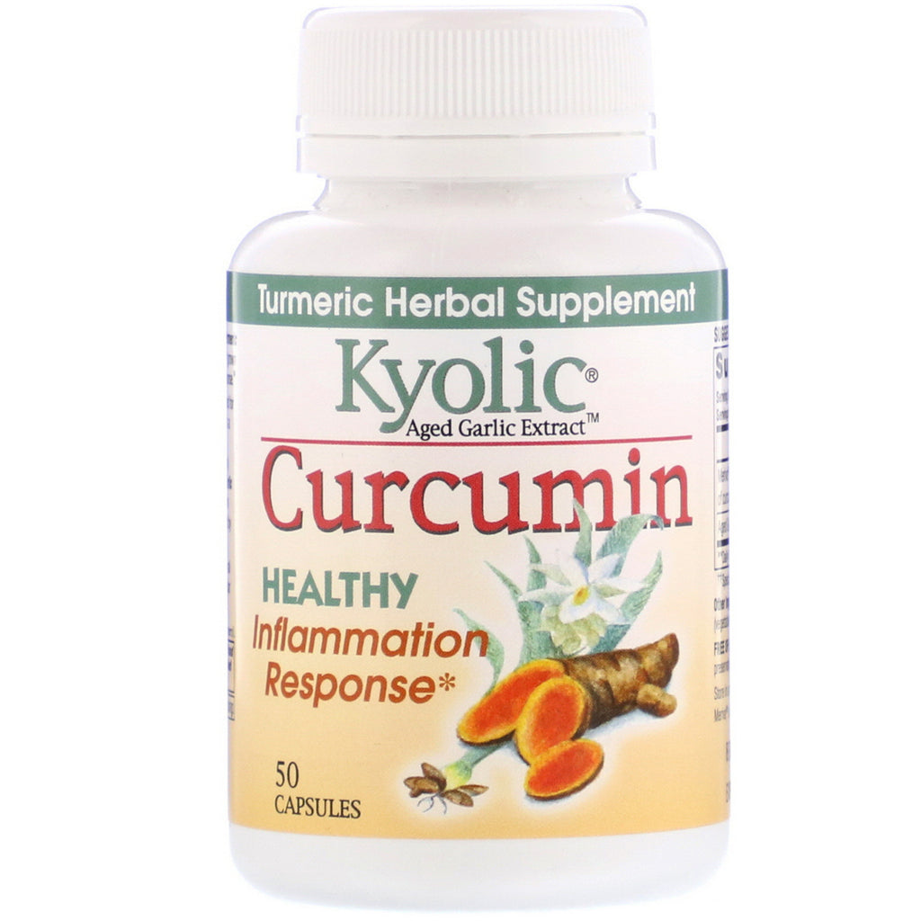 Kyolic, Aged Garlic Extract, Inflammation Response, Curcumin, 50 Capsules