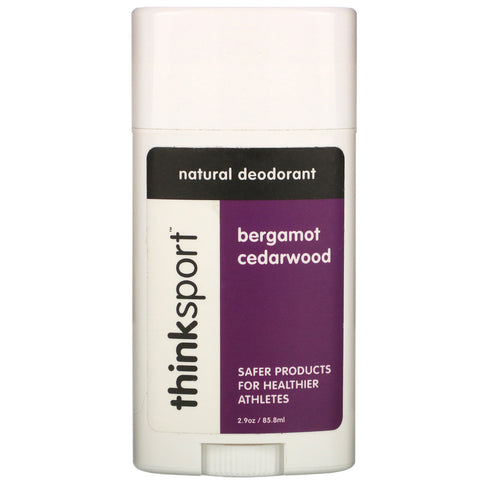 Think, Thinksport, Natural Deodorant, Bergamot Cedarwood, 2.9 oz (85.8 ml)