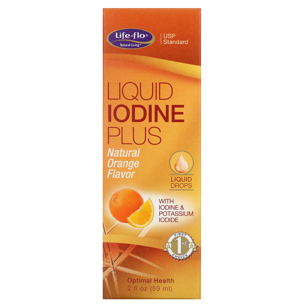 Life-flo, Liquid Iodine Plus, Natural Orange Flavor, 2 fl oz (59 ml)