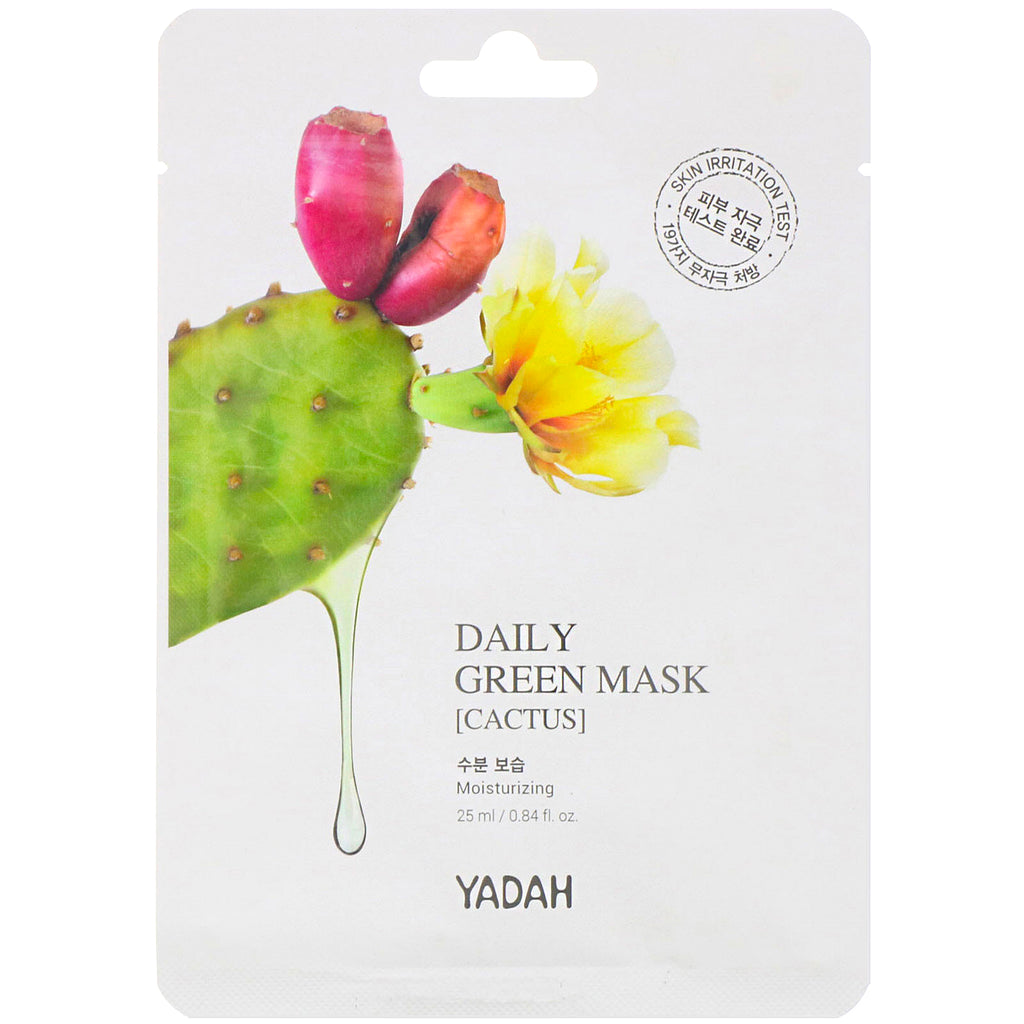 Yadah, Daily Green Mask, Cactus, 1 Sheet, 0.84 fl oz (25 ml)