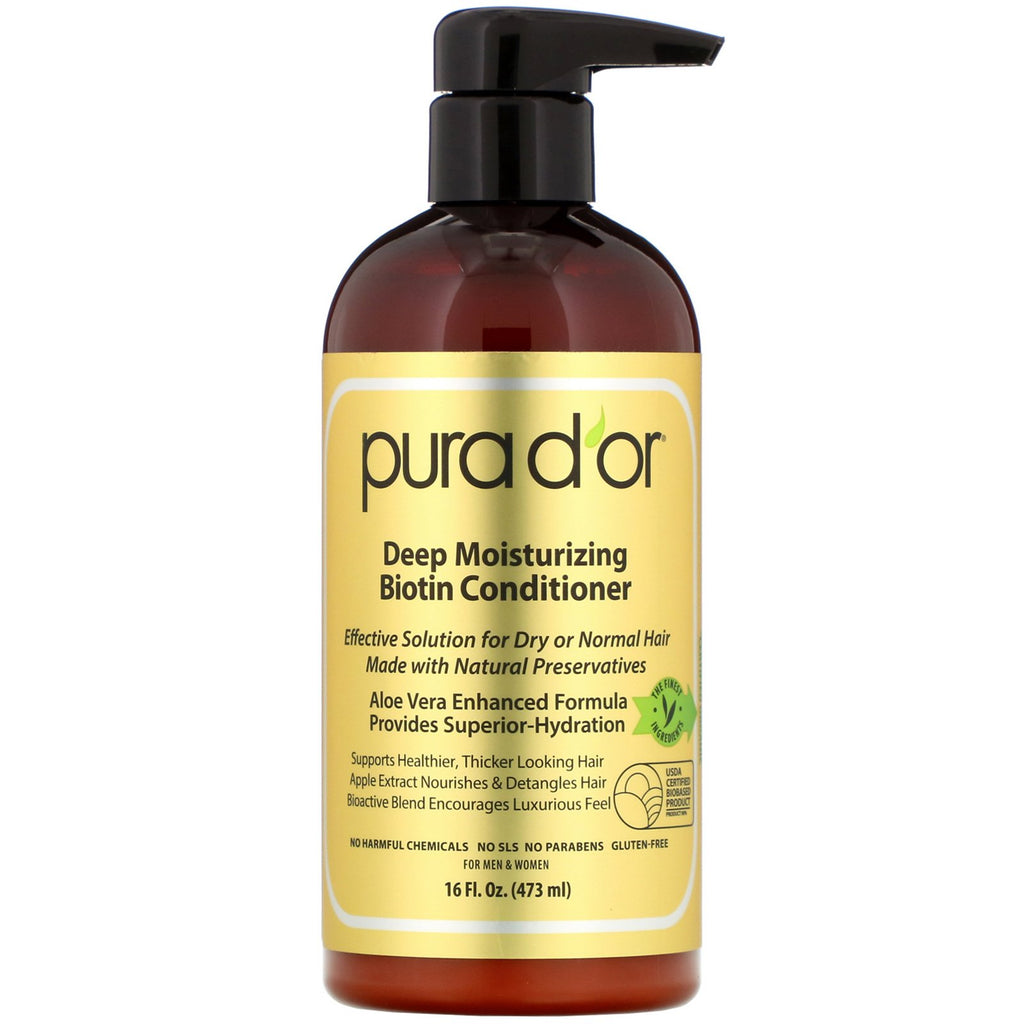 Pura D'or, Deep Moisturizing Biotin Conditioner, 16 fl oz (473 ml)