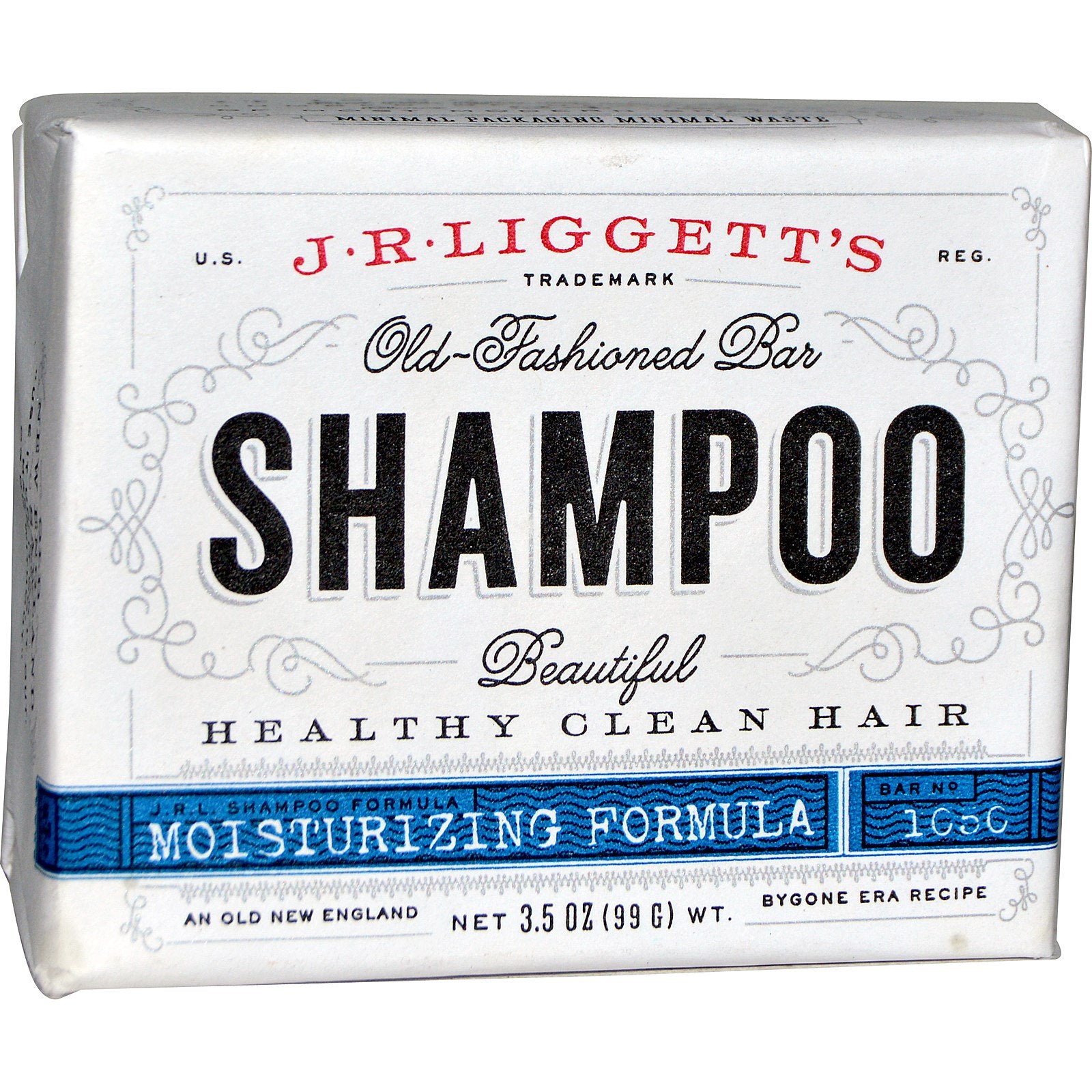 J.R. Liggett's, Old-Fashioned Bar Shampoo, Moisturizing Formula, 3.5 oz (99 g)