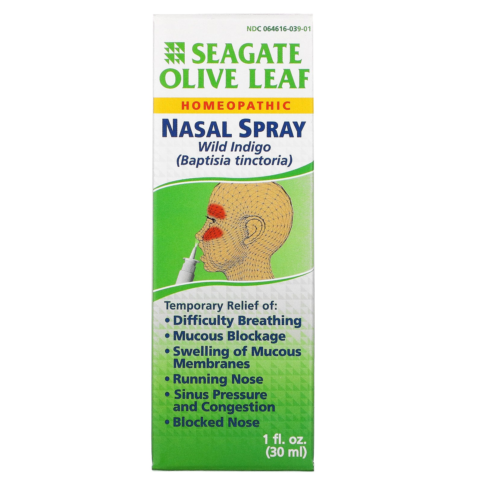 Seagate, Olive Leaf Nasal Spray, 1 fl oz (30 ml)