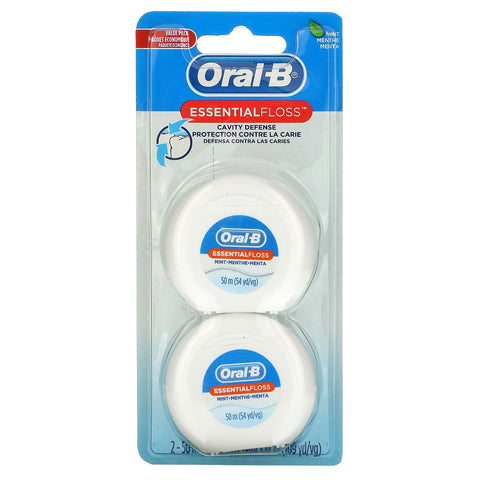 Oral-B, Essential Floss Value Pack, Mint, 2 Pack, 54.6 yd (50 m) Each