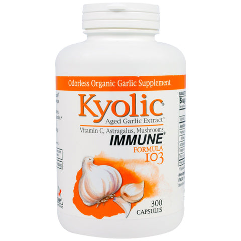 Kyolic, Aged Garlic Extract, Immune, Formula 103, 300 Capsules