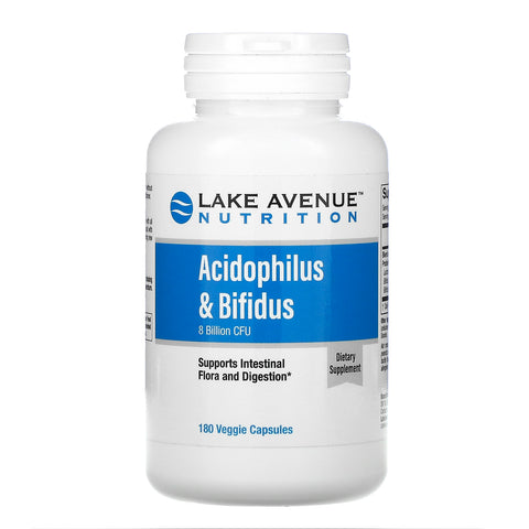 Lake Avenue Nutrition, Acidophilus & Bifidus, Probiotic Blend, 8 Billion CFU, 180 Veggie Capsules