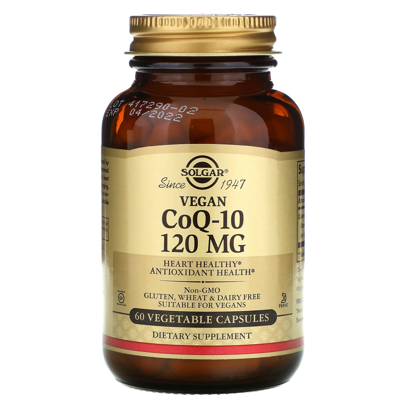 Solgar, Vegetarian CoQ-10, 120 mg, 60 Vegetable Capsules