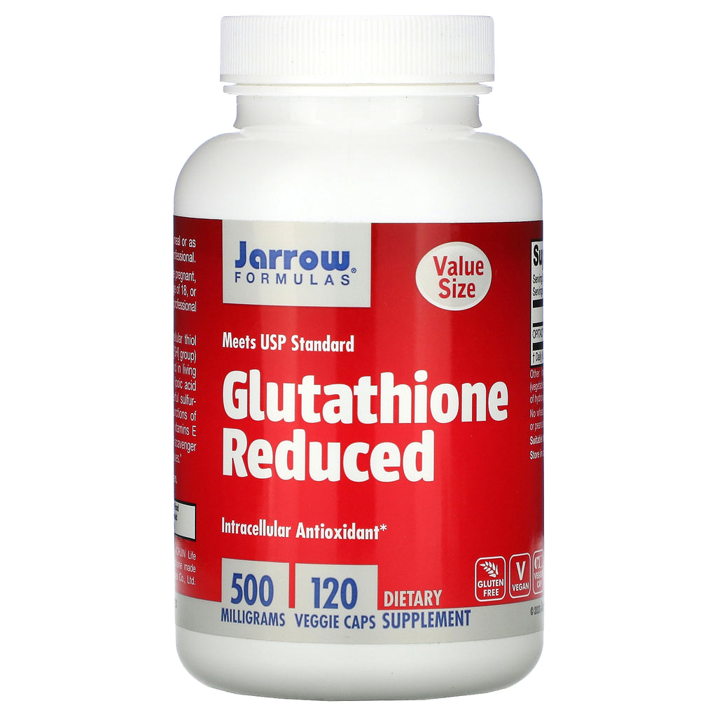 Jarrow Formulas, Glutathione Reduced, 500 mg, 120 Veggie Caps