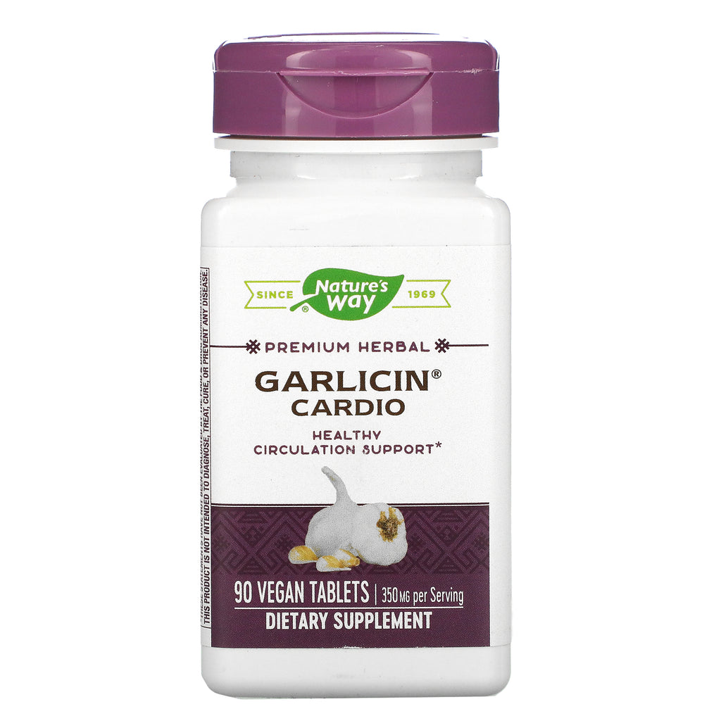 Nature's Way, Garlicin Cardio, 350 mg, 90 Vegan Tablets