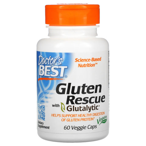 Doctor's Best, Gluten Rescue with Glutalytic, 60 Veggie Caps