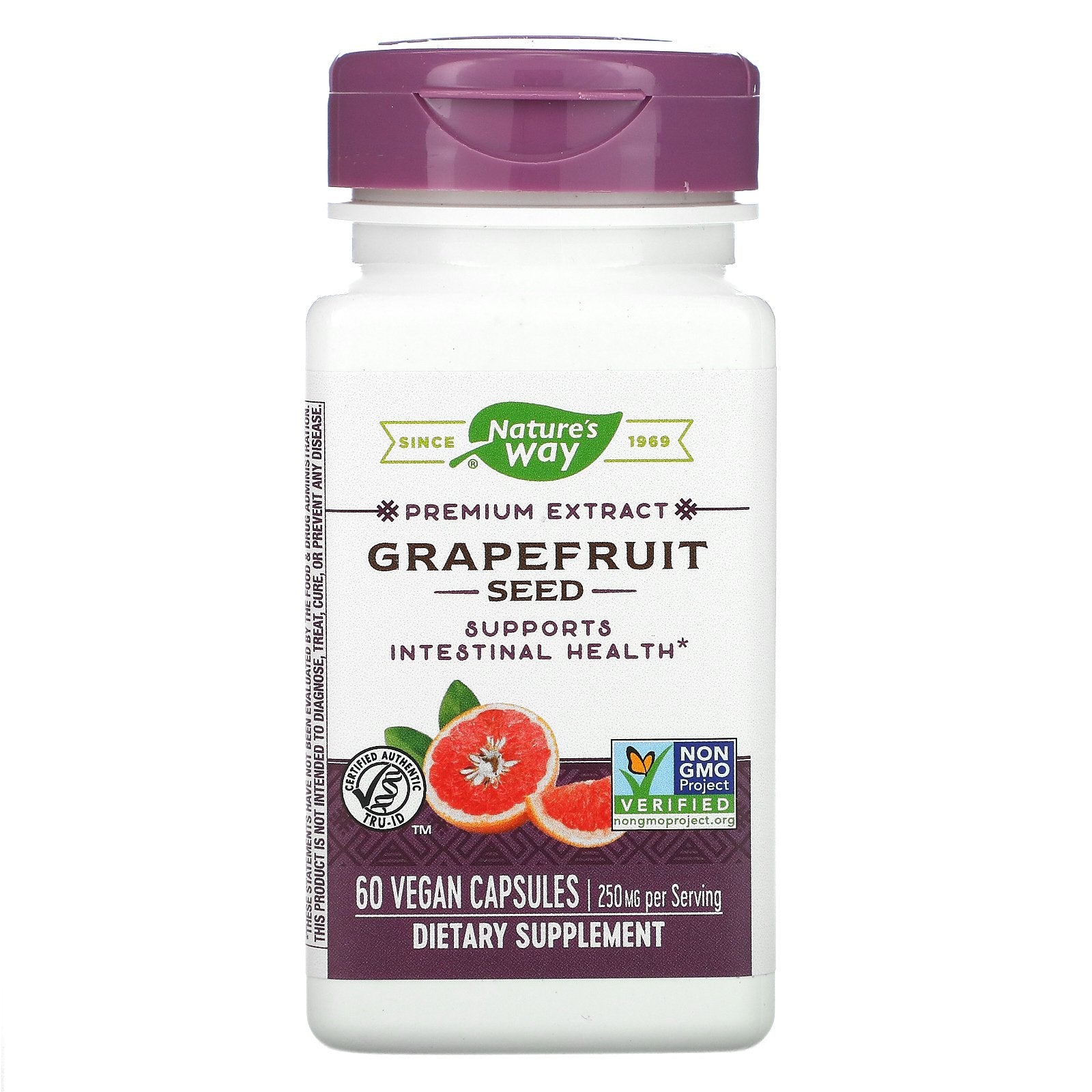 Nature's Way, Grapefruit Seed, 250 mg, 60 Vegan Capsules