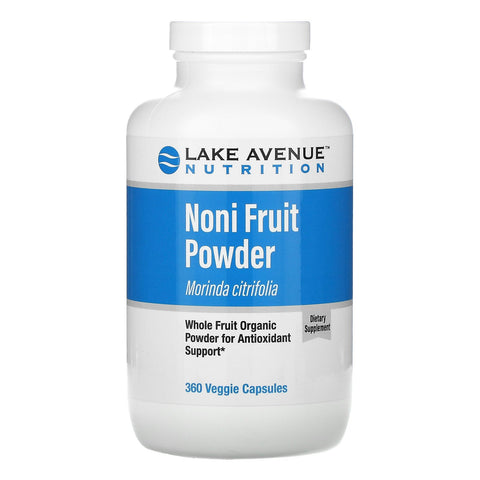 Lake Avenue Nutrition, Noni Fruit Powder, Organic Whole Fruit Powder, 360 Veggie Capsules