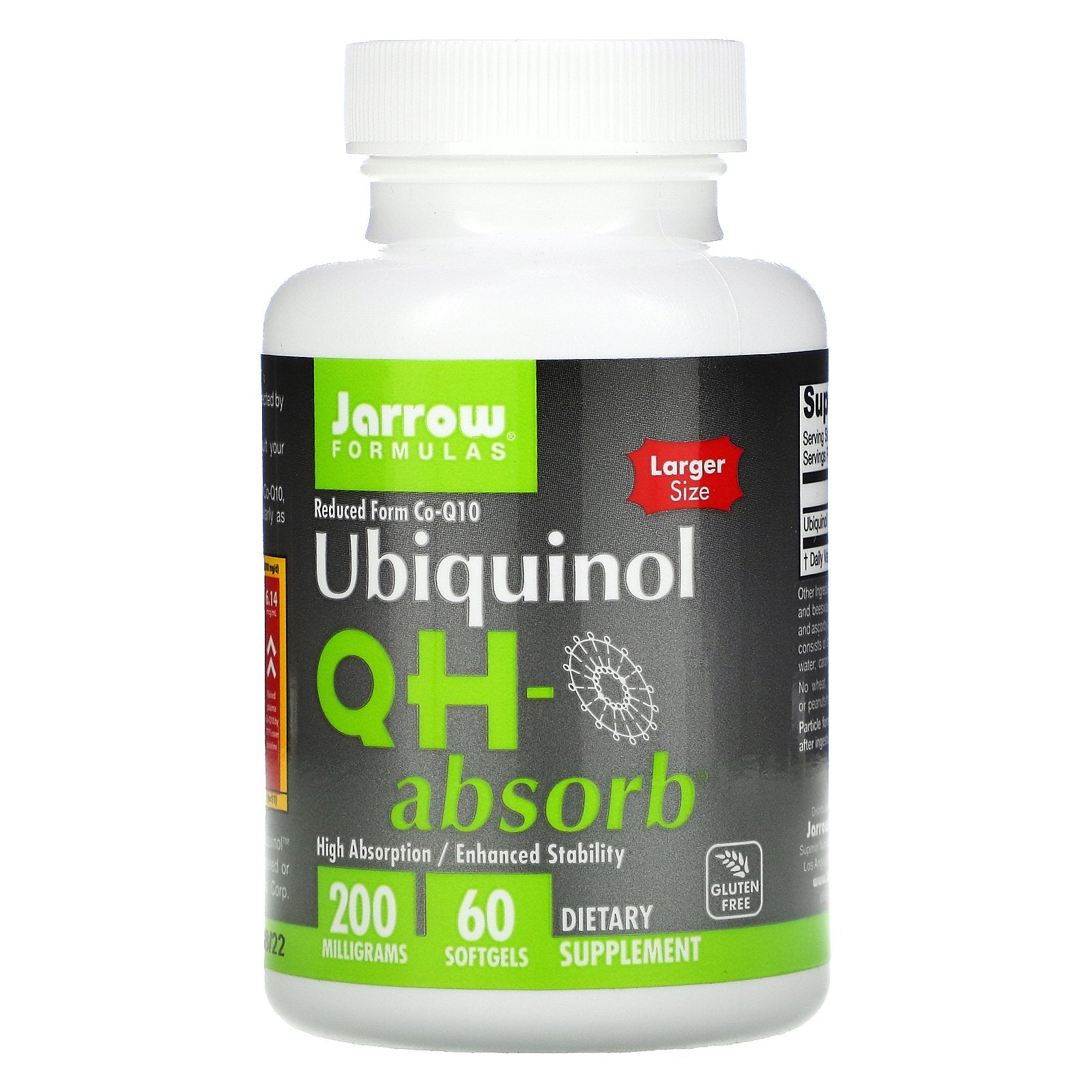 Jarrow Formulas, Ubiquinol, QH-Absorb, 200 mg, 60 Softgels